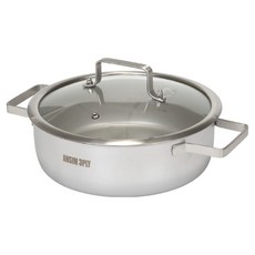QUEEN SENSE Sensing 全三層安心3PLY無研磨火鍋, 銀色, 1個, 24cm
