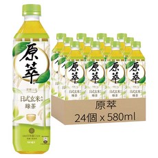 原萃 日式玄米綠茶寶特瓶, 24個, 580ml