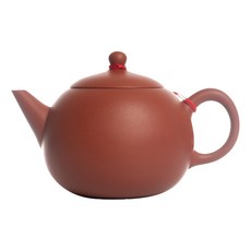 TEA&TEAPOT 陶說 大圓珠茶壺 直嘴款, 朱泥紅, 1個, 300ml