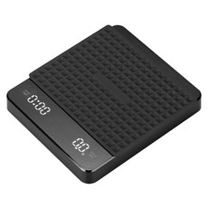 Qore 高精準料理秤 LED計時咖啡電子秤, 黑色, SY4878-BK, 3kg