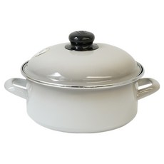 ELO 인덕션 에나멜 법랑 양손냄비, 그레이, 1개, 20cm