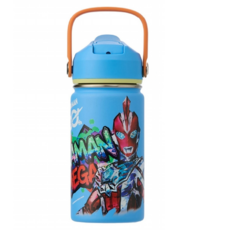 ULTRAMAN 超人力霸王 60週年慶 不鏽鋼兒童水壺 C0074-B, 藍色, 1個, 360ml