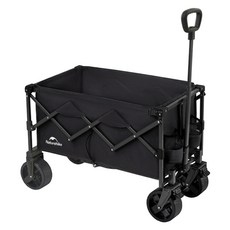 Naturehike 挪客 輕盈折疊推車 100L, 墨黑色, 1個