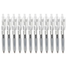 班特斯 快乾矽膠握把中性筆 0.5mm, 黑色, 12個