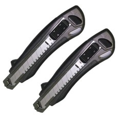 Bantex SK5 自動鎖定舒適美工刀 18mm, 黑色, 2個