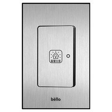winners Bello 銀髮線條金屬紋理一鍵全關嵌入式壁開, 1個