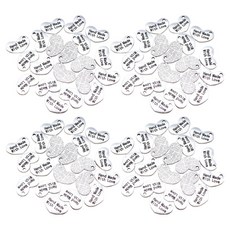 KHOOMIE 心形手工DIY金屬標籤 6W0338, 80個, 銀色