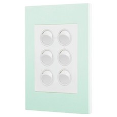 Legrand 羅格朗 Excel VIVO 薄荷綠邊框 極簡白色 6開 優質嵌入式電燈開關, 1個
