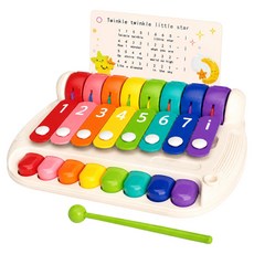 PLAYFUL TOYS 頑玩具 三合一彩色八音琴, 混和顏色, 1套