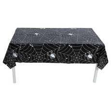 Kipopo 一次性派對萬聖節桌布 黑色蜘蛛網 137 x 274 cm, 1個, 1入