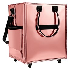 HONDONI HOME 多功能折疊帶輪拉車袋 V6-GD 40 x 30 x 50cm, 玫瑰金, 1個