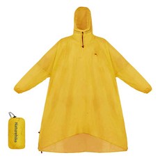 Naturehike 挪客 帶袖輕量雨衣 附收納袋, 琥珀黃, 1個