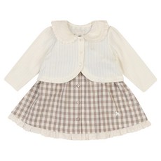 ETTOI 嬰幼兒送禮用 Eve 開襟衫 + 連身裙套裝