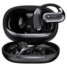 브리츠 무선 블루투스 이어폰 오픈형 V6.0 ENC 노이즈캔슬링 귀걸이형 HIFI 고음질 듀얼유닛 방수 LCD 표시 C타입 멀티 페어링, 블랙, BZ-RX7Pro