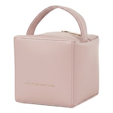 BEAUTY DISPLAY 美得像專櫃 奶油皮革手提小方包/化妝品收納包