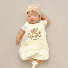 韓國 ikii 新生兒動物刺繡睡眠背心 基本款
