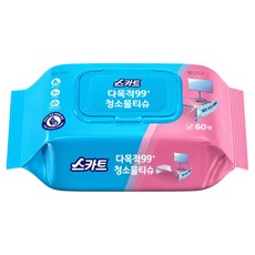 스카트 잘 닦이는 다목적 99플러스 청소물티슈 60p, 1개