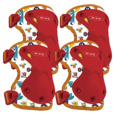 micro scooters Knee 安全護具4件組 護膝 1雙 + 護肘 1對, 怪獸樂園, 1套