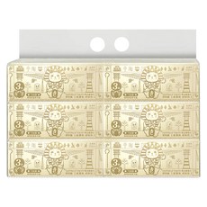 Gotokuji Tokyo 東京豪德寺 抽取式衛生紙 招財貓法老王限定版 3層, 1袋, 6包