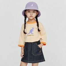 캉골키즈 아동용 빅 로고 3 4 슬리브 티셔츠 PC 0701