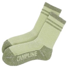 CAMPLINE 女款Hiker羊毛登山襪, 1個, 橄欖綠