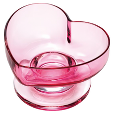 HIROTA GLASS 廣田硝子 昭和摩登咖啡心型點心杯, 霧粉色, 1個