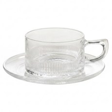 HIROTA GLASS 廣田硝子 昭和珈琲玻璃杯盤組 200ml, 透明色, 1個