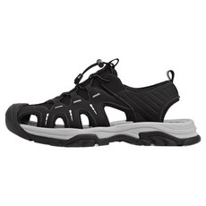 VONIN COLLECTION 牛皮網眼拼接扣環控制健行涼鞋 KB036BK