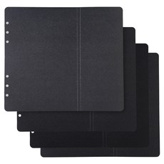 Iciel design 6孔 PAPER BINDER 黑色 A5, 4個, 1入