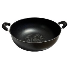 uh homedeco 大型油炸鍋 營業用雙耳塗層鍋, 1個, 36cm