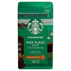 STARBUCKS 星巴克 派克市場全豆咖啡, 1kg, 1個