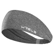WRELS 時尚頭帶 透氣吸汗髮帶, 淺灰色, 1個