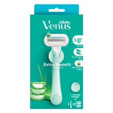 Gillette 吉列 Venus 維納斯 敏感肌適用除毛刀組, 1套, 刀架 + 刀頭 2個 + 磁吸壁掛