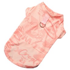 Exter 狗狗涼感網眼胸背帶夏季涼爽散步服, 蜜桃粉, 1個
