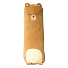 Qore 可愛動物長條側睡夾腿長抱枕, 棕熊