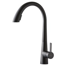 HANSSEM 廚房水槽不鏽鋼霧面黑鎳入水龍頭 HS620B, 1個