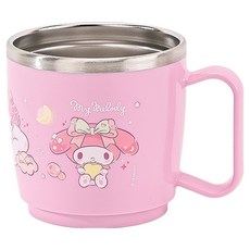 LiLFANT 美樂蒂 Curly 洗碗機適用不鏽鋼杯 小 MM9392, 甜夢, 1個, 210ml