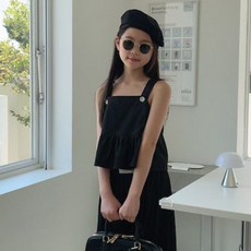 SAINT DOLL 兒童牛仔荷葉邊襯衫