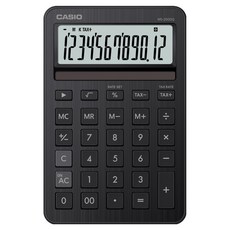 CASIO 卡西歐 辦公用時尚電子計算機 MS-200DQ, 1個, 鐵黑色