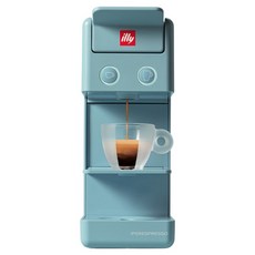 illy 意利 膠囊咖啡機 不含迎新膠囊 + 咖啡機清潔劑組合, 淺藍色, Y3.3