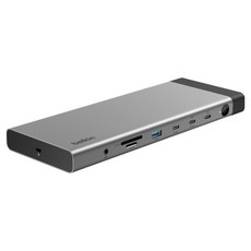 벨킨 connect USB C 14 in 1 120Gbps 4K 144Hz 140W PD 2.5G 이더넷 썬더볼트5 독, 실버그레이, 1개, INC031qcSGY