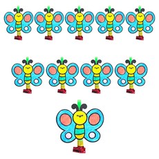 Honeypompom 春季昆蟲笛子製作組, 混合色, 10套