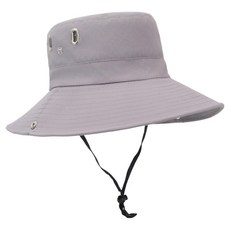 Distiff 戶外防曬寬邊釣魚登山漁夫帽, 淺灰色, 1個