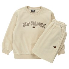 뉴발란스키즈 아동용 ESSENTIAL 베이직 라운드 플리스 상하의 세트