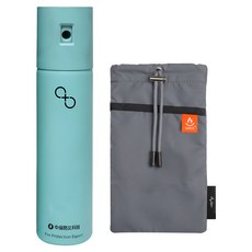 中保防災科技 家庭防護組 滅火噴霧 + 防焰束口袋 ZB-03-25 + ZB-01-25 附提袋, 蒂芬妮藍 + 石墨灰, 1套