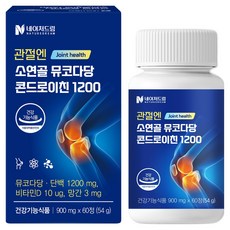 NATUREDREAM 關節用牛軟骨黏多醣膠質軟骨素 1200 54g, 1個, 60錠