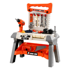 PLAYFUL TOYS 頑玩具 兒童工具工作台, 橘色, 1套