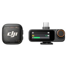 DJI 大疆創新 MIC 3 無線麥克風 1v1, 黑色, 單一商品