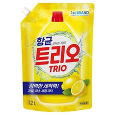 트리오 항균 주방세제 레몬향, 1개, 1.2L