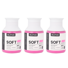 알파색채 소프트바디 아크릴물감 A 831 Brilliant Magenta 3p, 250ml, 1색